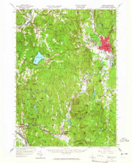 Keene, New Hampshire 1958 (1966) USGS Old Topo Map Reprint 15x15 VT Quad 330106