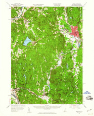 Keene, New Hampshire 1958 (1960) USGS Old Topo Map Reprint 15x15 VT Quad 330107