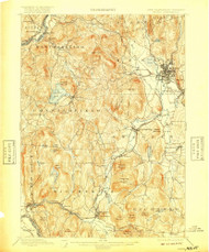 Keene, New Hampshire 1898 (1917) USGS Old Topo Map Reprint 15x15 VT Quad 330112