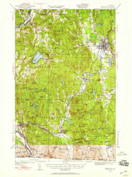 Keene, New Hampshire 1932 (1954) USGS Old Topo Map Reprint 15x15 VT Quad 330115