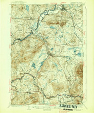 Whitefield, New Hampshire 1938 () USGS Old Topo Map Reprint 15x15 VT Quad 330368