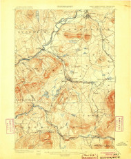 Whitefield, New Hampshire 1900 (1904) USGS Old Topo Map Reprint 15x15 VT Quad 330372