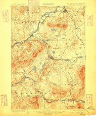 Whitefield, New Hampshire 1900 (1909) USGS Old Topo Map Reprint 15x15 VT Quad 330373