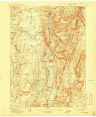 Berlin, New York 1898 (1908) USGS Old Topo Map Reprint 15x15 VT Quad 139234