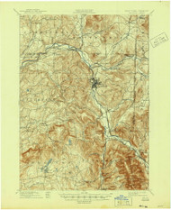 Hoosick, New York 1897 (1945) USGS Old Topo Map Reprint 15x15 VT Quad 129756