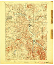 Hoosick, New York 1897 (1900) USGS Old Topo Map Reprint 15x15 VT Quad 139704