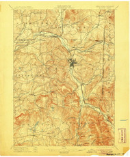 Hoosick, New York 1897 (1906) USGS Old Topo Map Reprint 15x15 VT Quad 139705