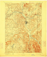 Hoosick, New York 1897 (1909) USGS Old Topo Map Reprint 15x15 VT Quad 139706