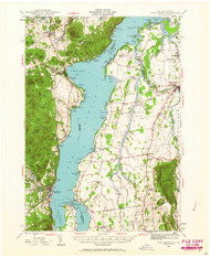 Port Henry, New York 1945 (1963) USGS Old Topo Map Reprint 15x15 VT Quad 129085
