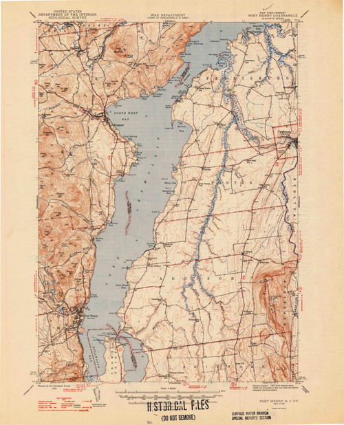 Port Henry New York 1947 Usgs Old Topo Map Reprint 15x15 Vt Quad 129088 Old Maps 6528