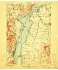 Port Henry, New York 1898 (1909) USGS Old Topo Map Reprint 15x15 VT Quad 148157
