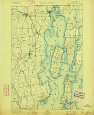Rouse Point, New York 1895 (1898) USGS Old Topo Map Reprint 15x15 VT Quad 148368