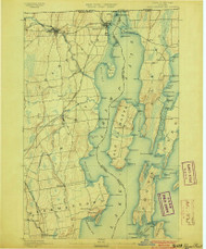 Rouse Point, New York 1895 (1903) USGS Old Topo Map Reprint 15x15 VT Quad 148369