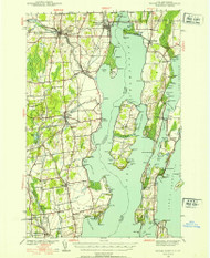 Rouses Point, New York 1939 () USGS Old Topo Map Reprint 15x15 VT Quad 129235