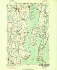 Rouses Point, New York 1939 () USGS Old Topo Map Reprint 15x15 VT Quad 129236