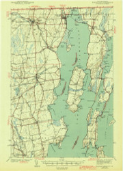 Rouses Point, New York 1943 () USGS Old Topo Map Reprint 15x15 VT Quad 129242