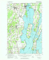 Rouses Point, New York 1956 (1965) USGS Old Topo Map Reprint 15x15 VT Quad 129244