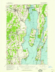 Rouses Point, New York 1956 (1958) USGS Old Topo Map Reprint 15x15 VT Quad 129245