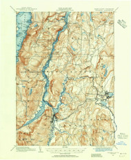 Whitehall, New York 1893 (1954) USGS Old Topo Map Reprint 15x15 VT Quad 140286