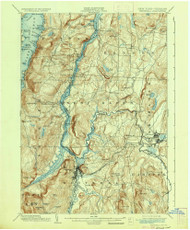 Whitehall, New York 1902 (1936) USGS Old Topo Map Reprint 15x15 VT Quad 140288