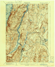 Whitehall, New York 1902 (1942) USGS Old Topo Map Reprint 15x15 VT Quad 140289