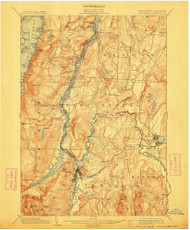 Whitehall, New York 1902 (1911) USGS Old Topo Map Reprint 15x15 VT Quad 144483