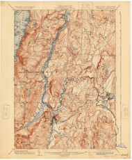 Whitehall, New York 1902 (1925) USGS Old Topo Map Reprint 15x15 VT Quad 144485