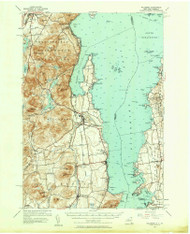 Willsboro, New York 1956 (1958) USGS Old Topo Map Reprint 15x15 VT Quad 140325