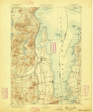 Willsboro, New York 1895 (1898) USGS Old Topo Map Reprint 15x15 VT Quad 144490