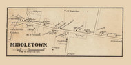 Middletown Village - , New Jersey 1861 Old Town Map Custom Print - Monmouth Co.