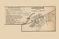 Eatontown  Ocean - , New Jersey 1861 Old Town Map Custom Print - Monmouth Co.