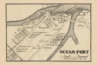 Oceanport - , New Jersey 1861 Old Town Map Custom Print - Monmouth Co.