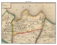 Raritan - , New Jersey 1861 Old Town Map Custom Print - Monmouth Co.