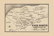 Fair Haven  Shrewsbury - , New Jersey 1861 Old Town Map Custom Print - Monmouth Co.