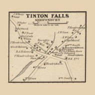 Tinton Falls  Shrewsbury - , New Jersey 1861 Old Town Map Custom Print - Monmouth Co.