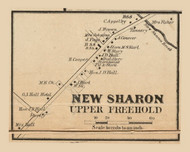 New Sharon  Upper Freehold - , New Jersey 1861 Old Town Map Custom Print - Monmouth Co.