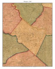 Pilesgrove, New Jersey 1849 Old Town Map Custom Print - Salem & Gloucester Co.