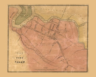 Salem Village, New Jersey 1849 Old Town Map Custom Print - Salem & Gloucester Co.