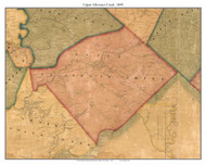 Upper Alloways Creek, New Jersey 1849 Old Town Map Custom Print - Salem & Gloucester Co.