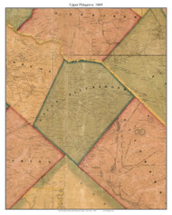 Upper Pittsgrove, New Jersey 1849 Old Town Map Custom Print - Salem & Gloucester Co.
