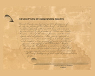 Description of Gloucester Co - , New Jersey 1849 Old Town Map Custom Print - Salem & Gloucester Co.