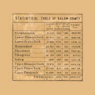 Salem Co Statistics - , New Jersey 1849 Old Town Map Custom Print - Salem & Gloucester Co.