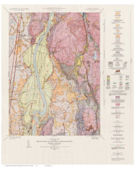 Mt. Toby - Map with Legend 1851 - USGS Geological Map - Massachusetts