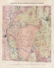 Keene - Brattleboro - Map Only 1949 - USGS Geological Map - New Hampshire