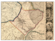 Elizabeth, New Jersey 1862 Old Town Map Custom Print - Union Co.