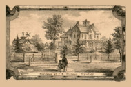 Stillman Residence - , New Jersey 1862 Old Town Map Custom Print - Union Co.