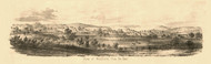 View of Westfield from the East - , New Jersey 1862 Old Town Map Custom Print - Union Co.