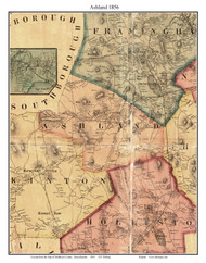 Ashland, Massachusetts 1856 Old Town Map Custom Print - Middlesex Co.