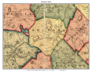 Bedford, Massachusetts 1856 Old Town Map Custom Print - Middlesex Co.