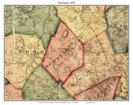 Burlington, Massachusetts 1856 Old Town Map Custom Print - Middlesex Co.